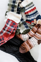 Adult Knit Slipper Socks With Sherpa Lining GyalBashy