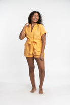 Double Gauze Organic Cotton Button Front Romper GyalBashy