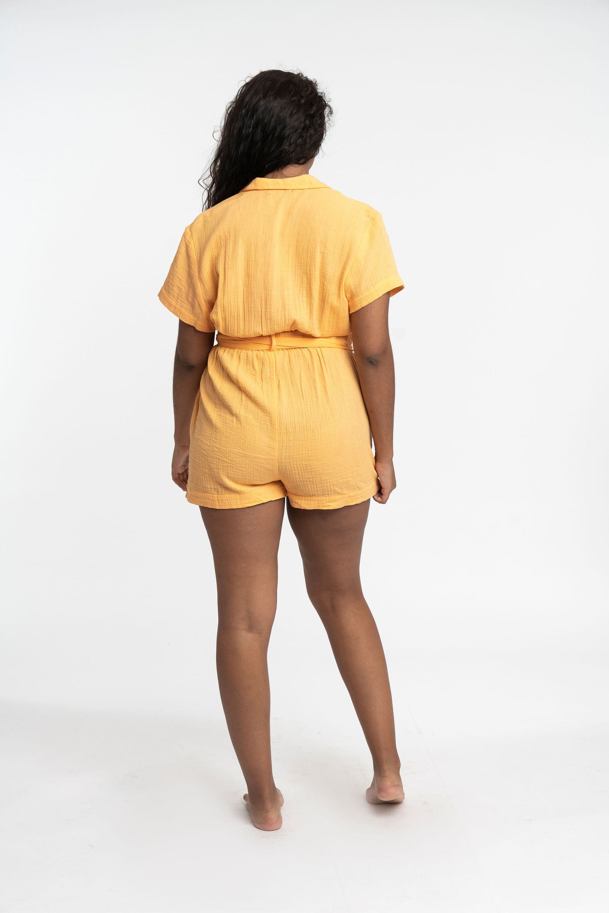 Double Gauze Organic Cotton Button Front Romper GyalBashy