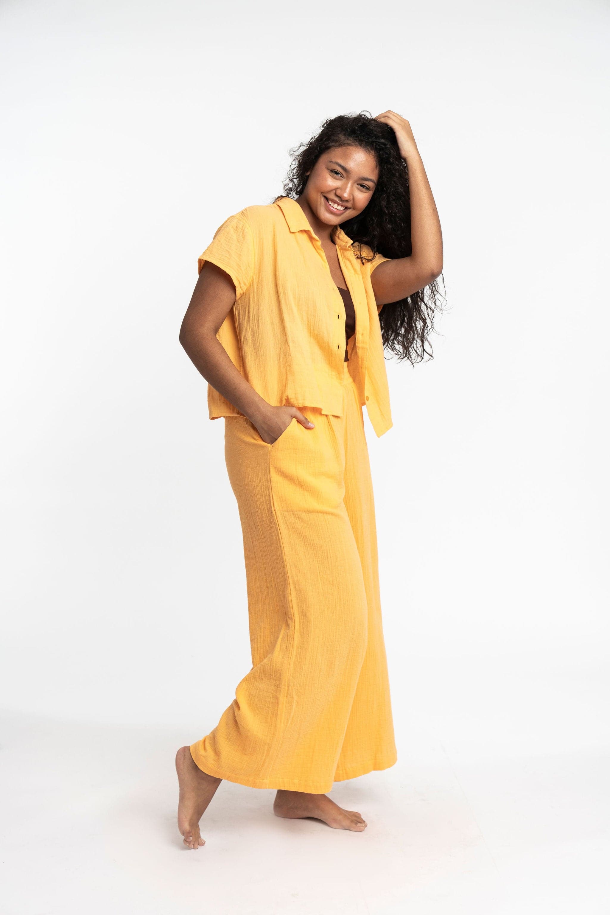 Double Gauze Organic Cotton Camp Shirt GyalBashy