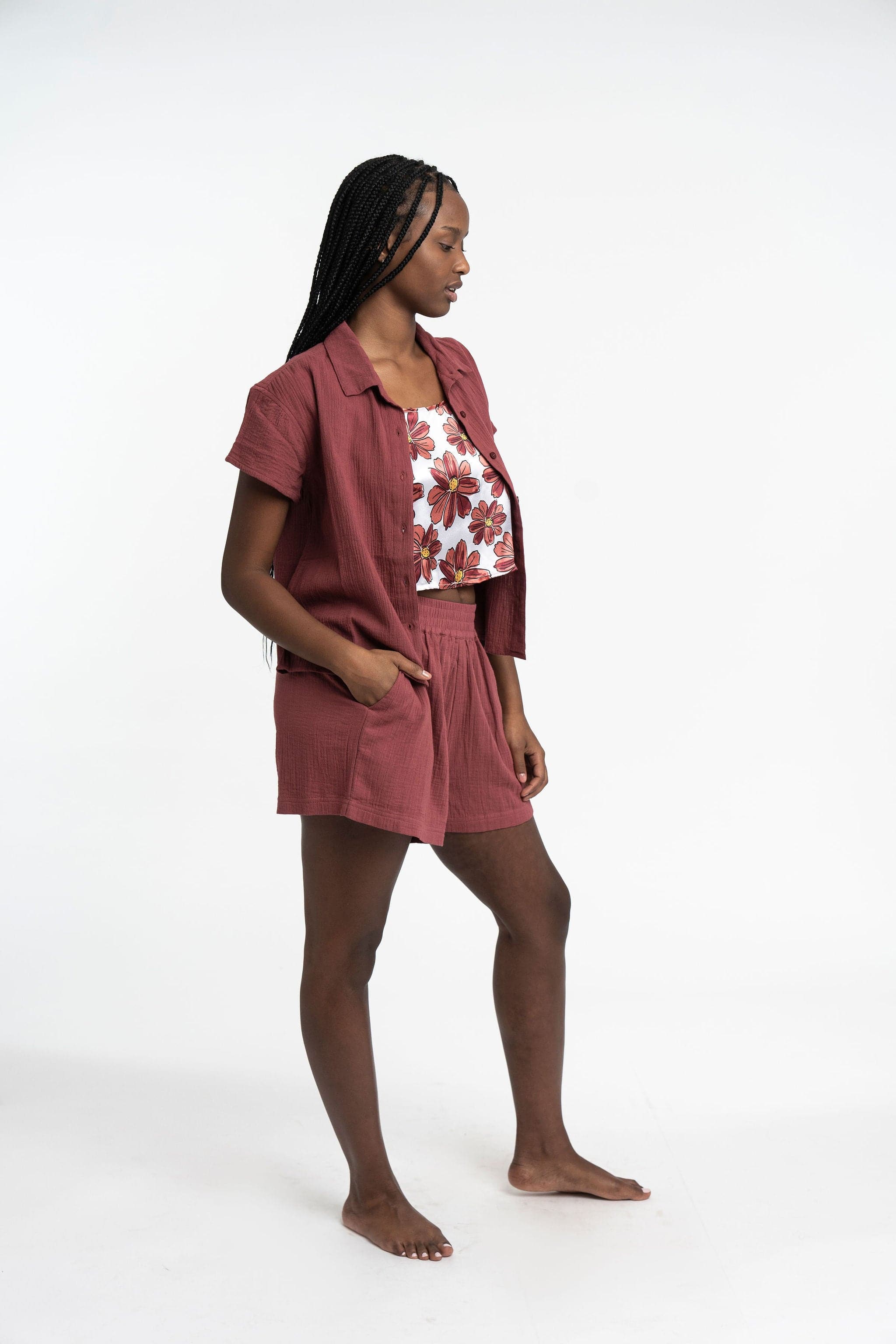 Double Gauze Organic Cotton Camp Shirt GyalBashy