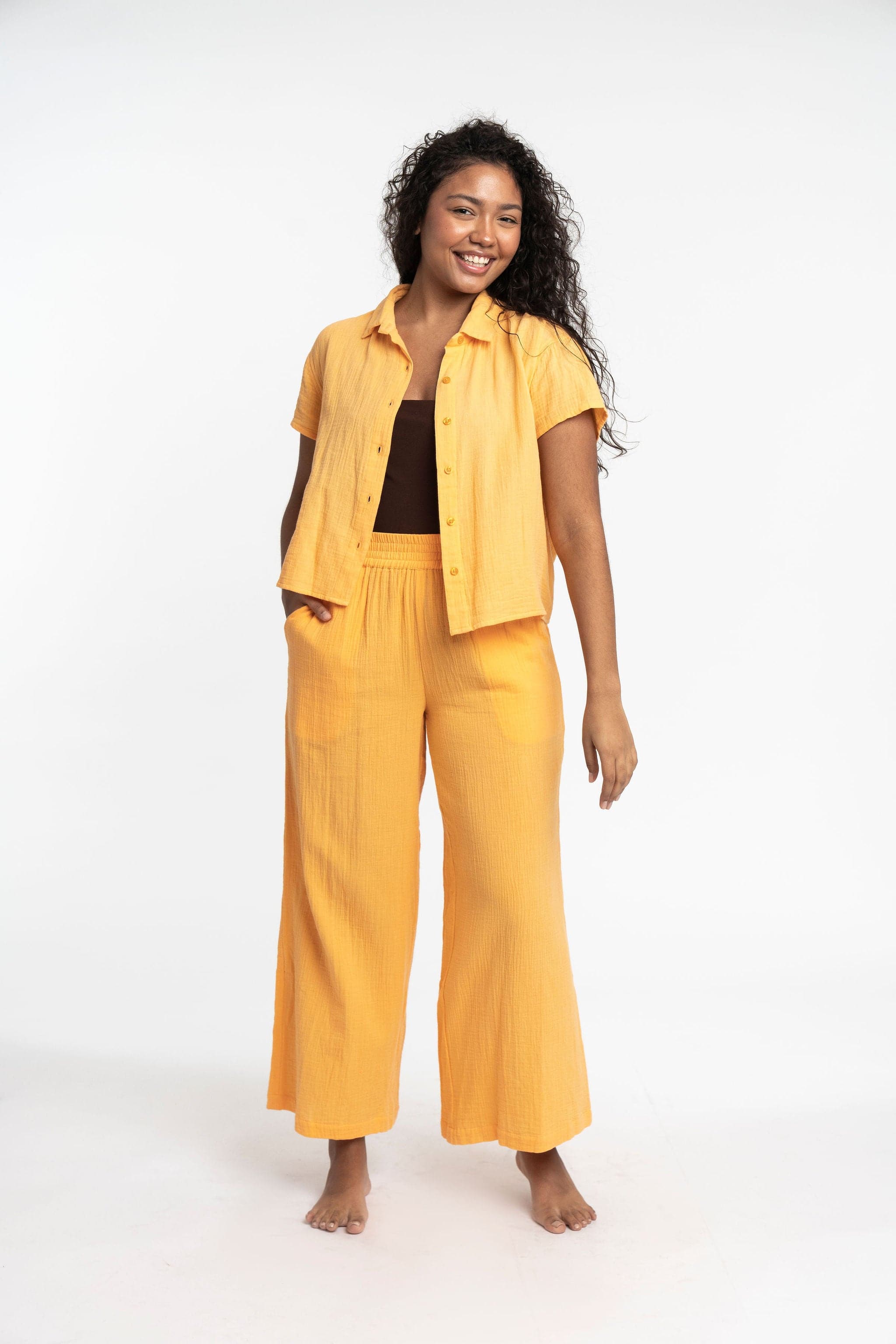 Double Gauze Organic Cotton Camp Shirt GyalBashy