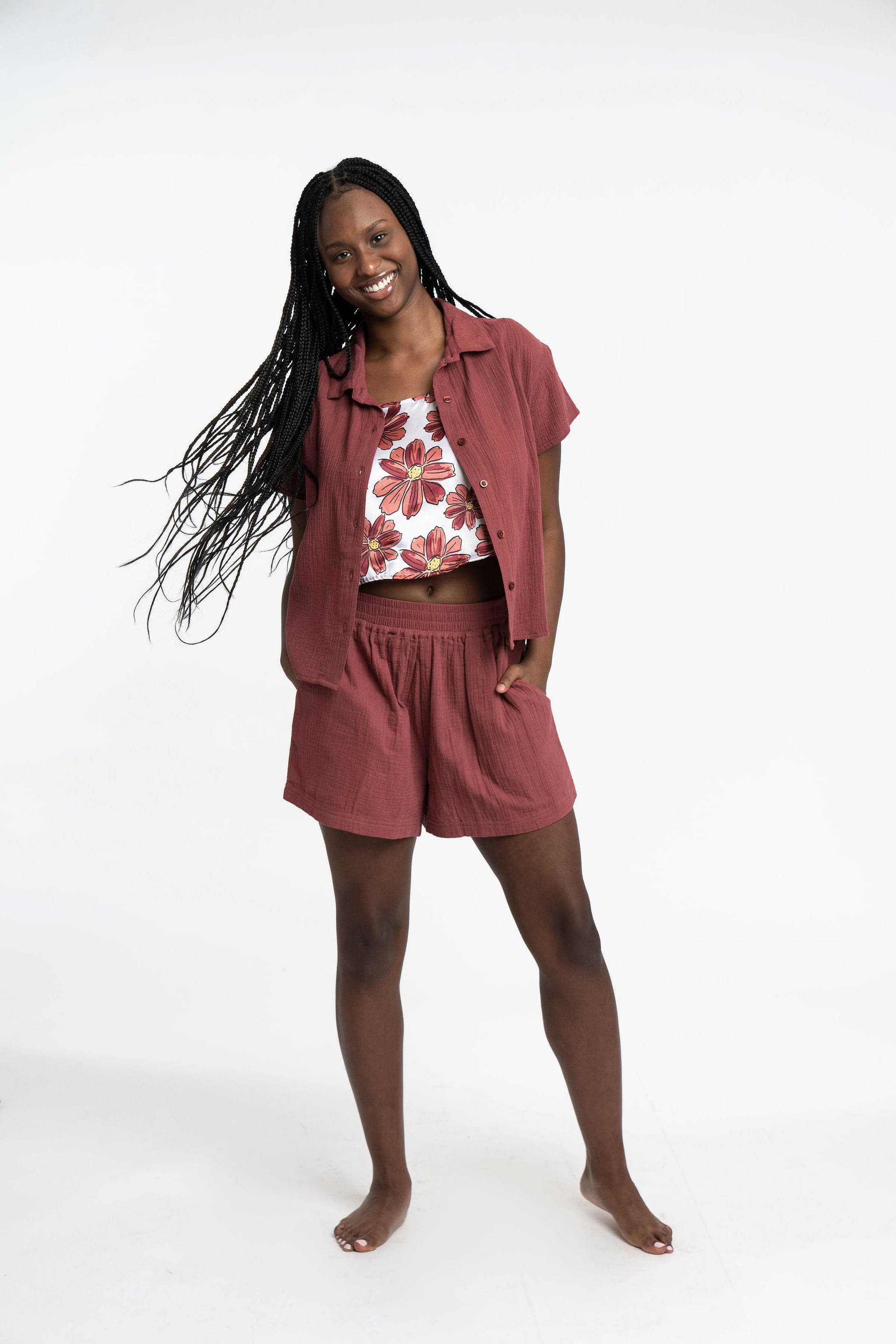 Double Gauze Organic Cotton Camp Shirt GyalBashy