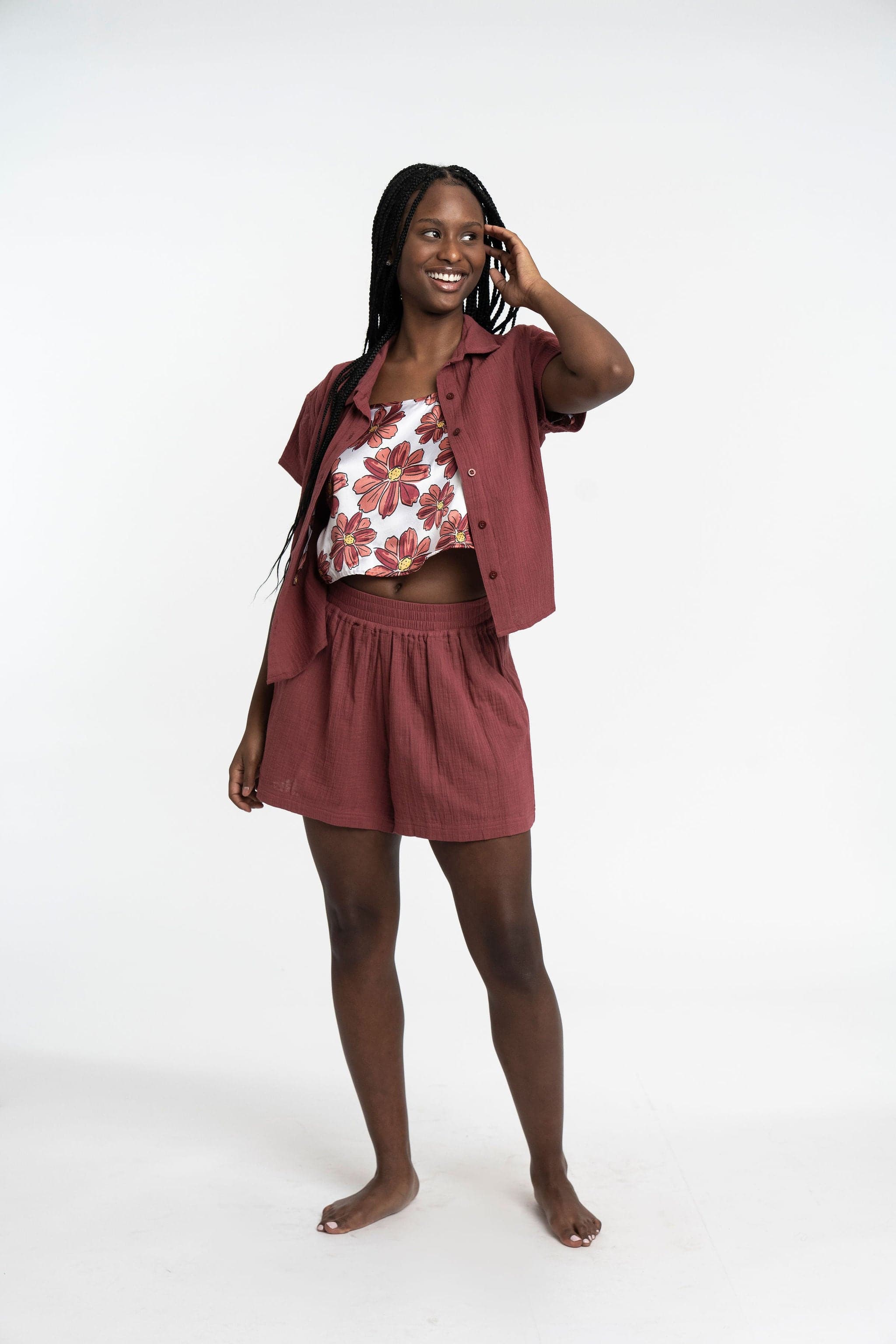 Double Gauze Organic Cotton Camp Shirt GyalBashy