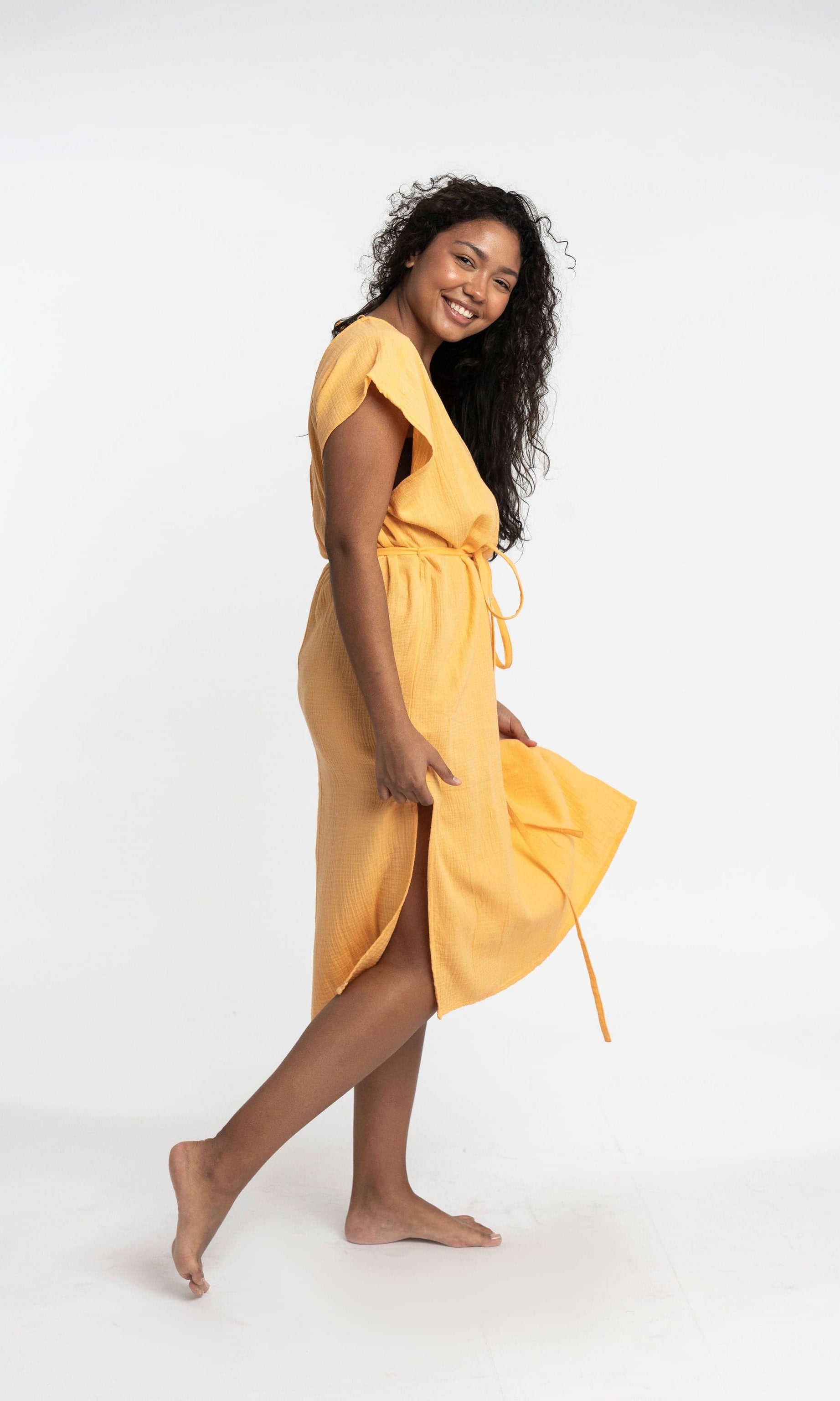 Double Gauze Organic Cotton Elisa Cover Up Dress GyalBashy