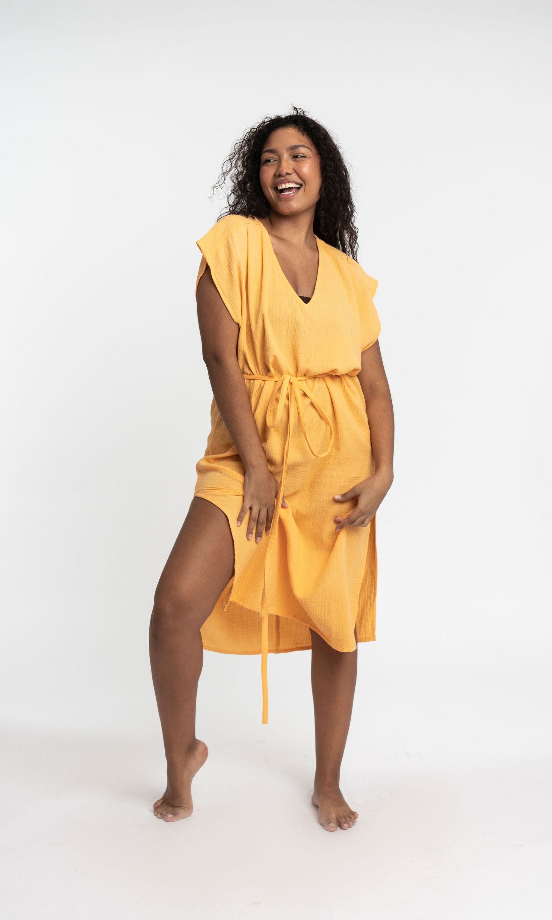 Double Gauze Organic Cotton Elisa Cover Up Dress GyalBashy