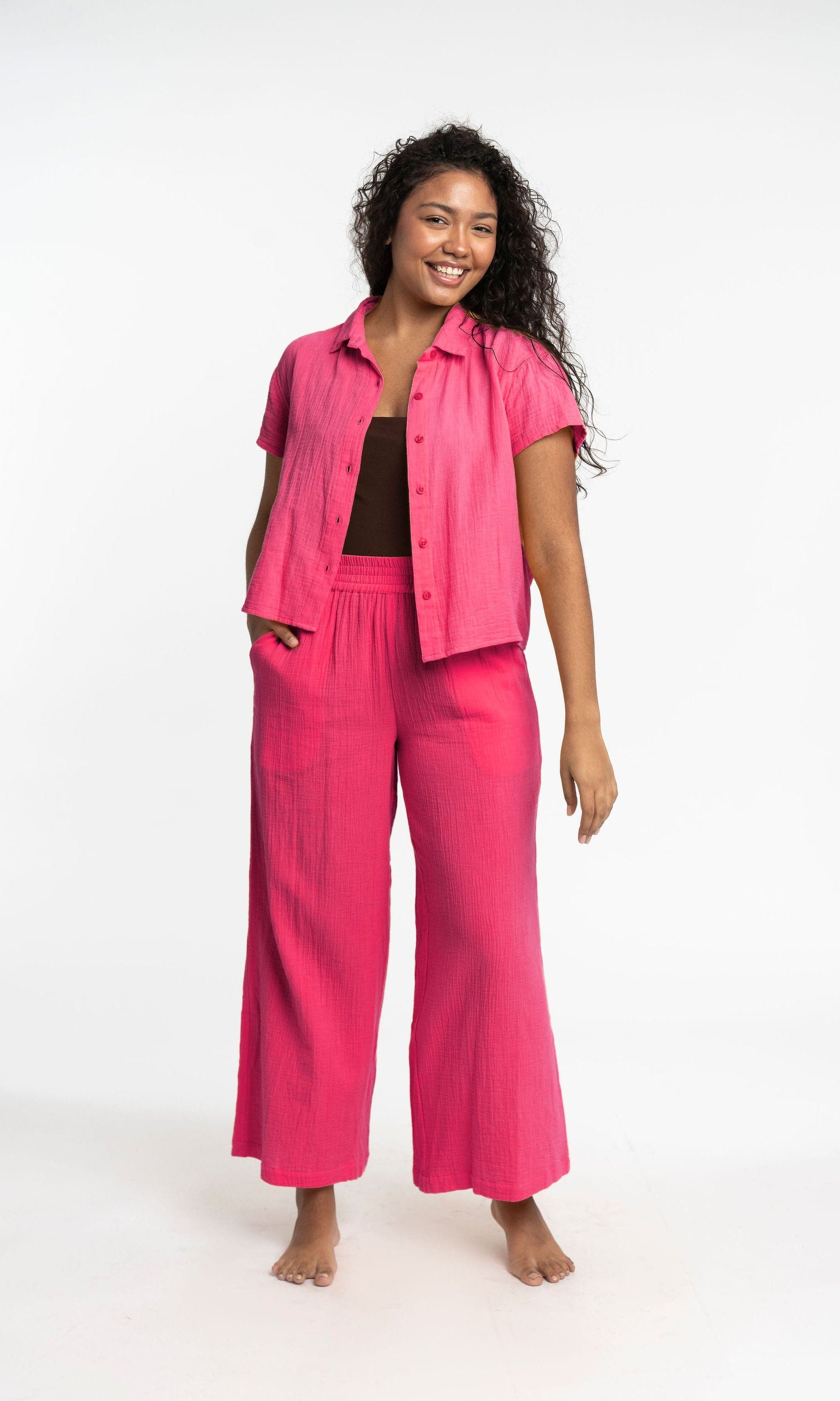 Double Gauze Organic Cotton Palazzo Pant GyalBashy