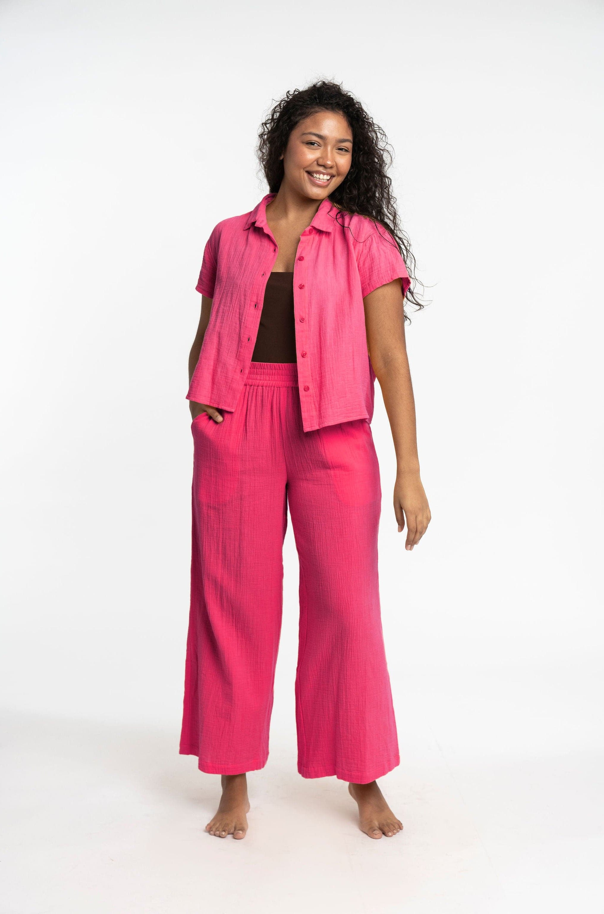 Double Gauze Organic Cotton Palazzo Pant GyalBashy