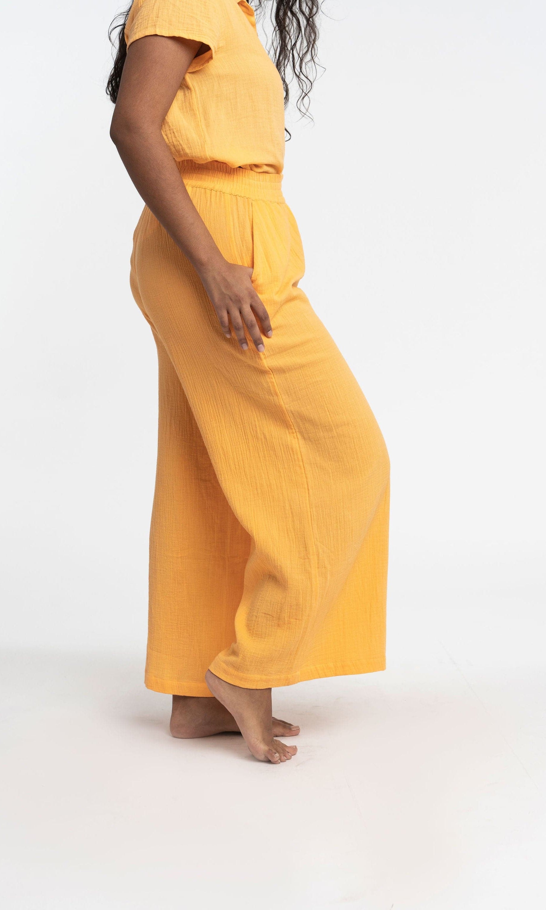 Double Gauze Organic Cotton Palazzo Pant GyalBashy