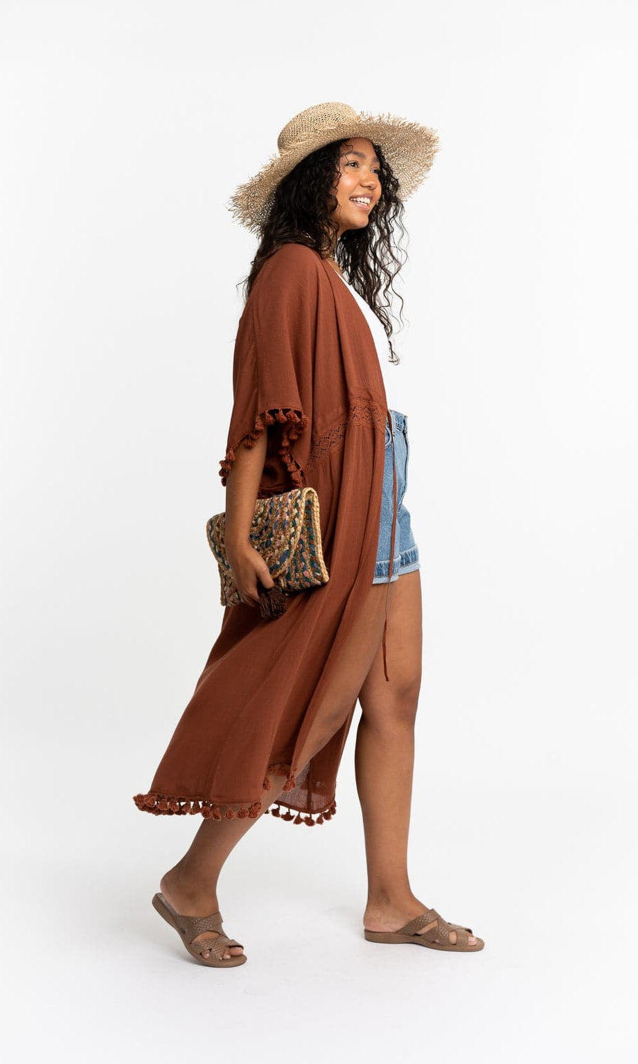 EcoVero‚Ñ¢ Viscose Savanna Maxi Cover Up With Tassels GyalBashy