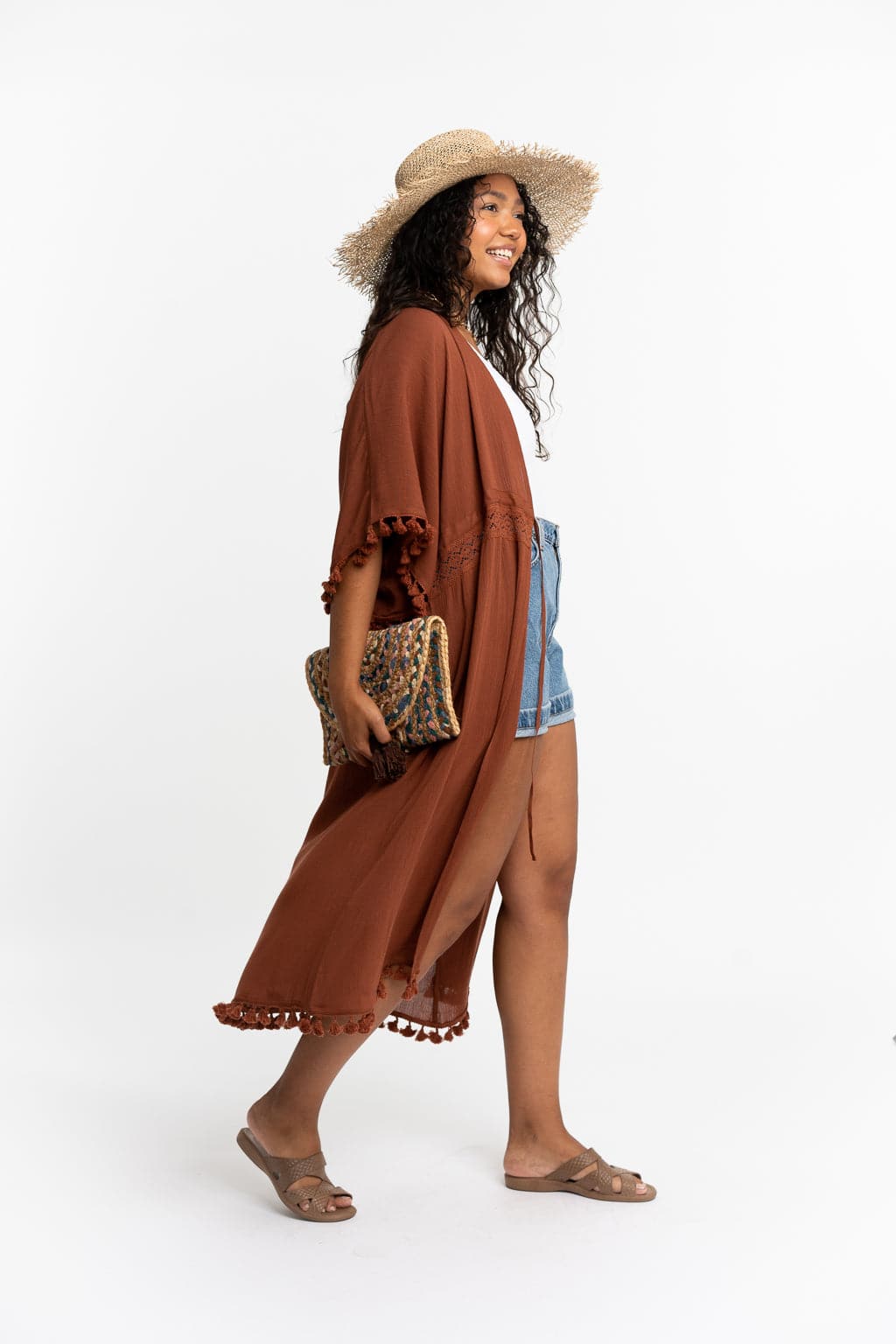 EcoVero‚Ñ¢ Viscose Savanna Maxi Cover Up With Tassels GyalBashy
