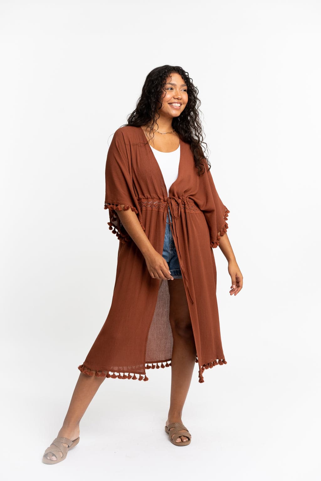 EcoVero‚Ñ¢ Viscose Savanna Maxi Cover Up With Tassels GyalBashy