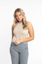 Edith: Sustainable High Neck Knit Tank by Elaine Lewis GyalBashy