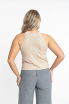 Edith: Sustainable High Neck Knit Tank by Elaine Lewis GyalBashy