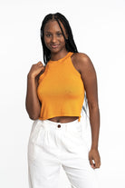Edith: Sustainable High Neck Knit Tank by Elaine Lewis GyalBashy