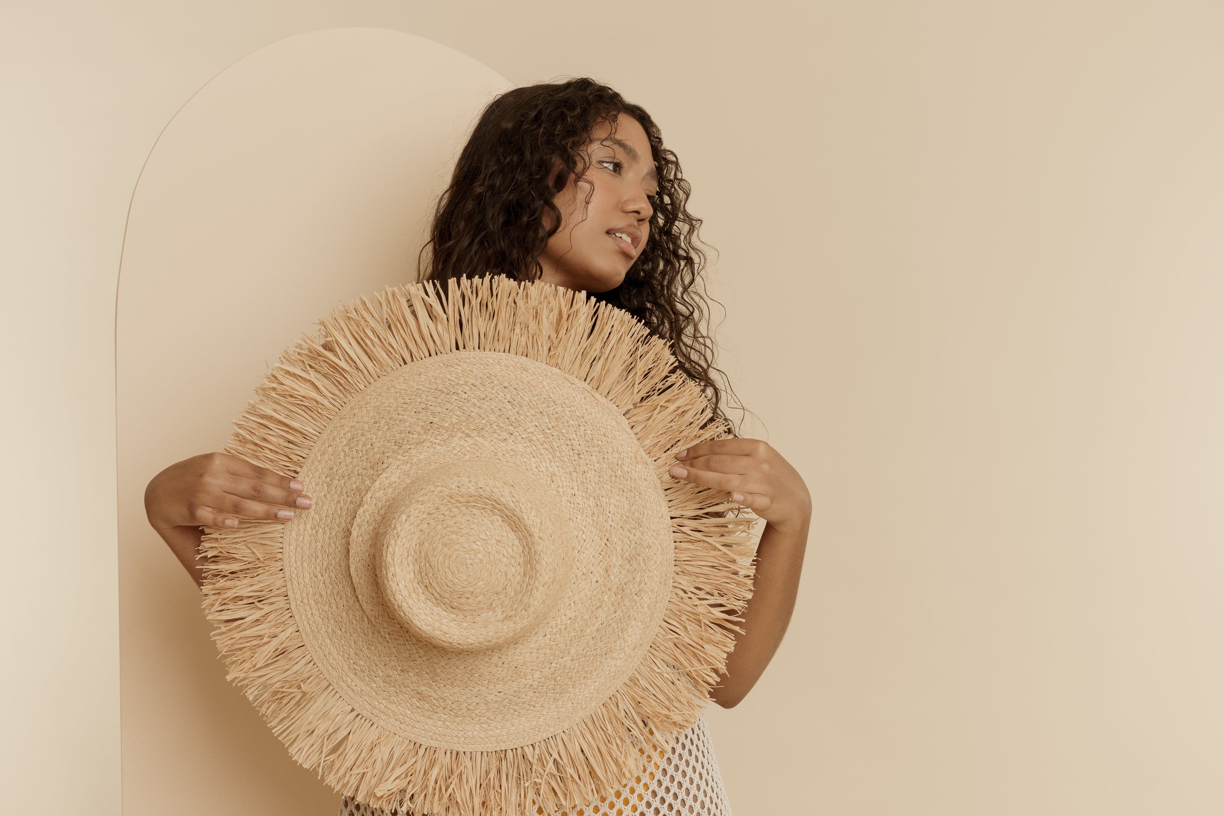 Hand-Braided Raffia Aruba Oversized Sun Hat GyalBashy