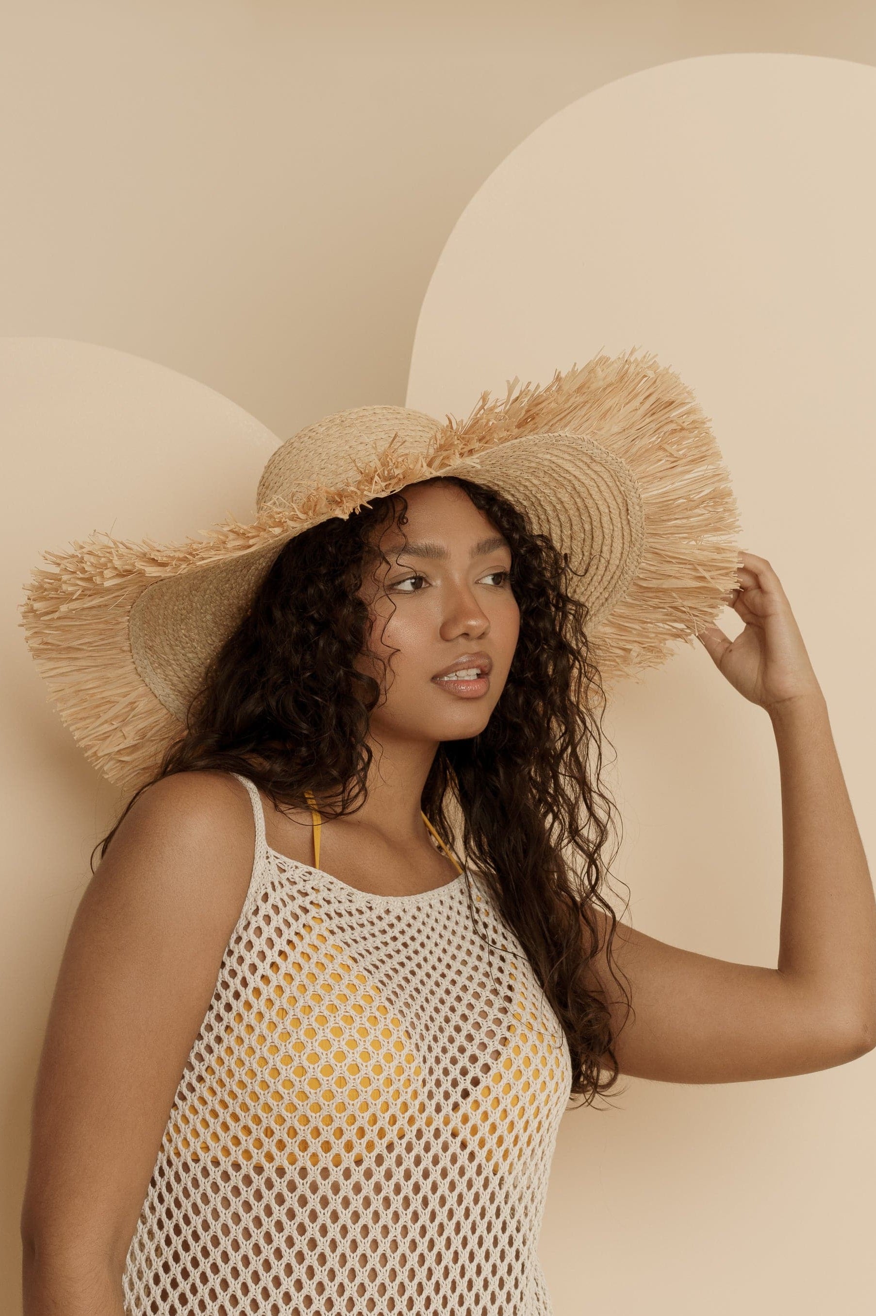Hand-Braided Raffia Aruba Oversized Sun Hat GyalBashy