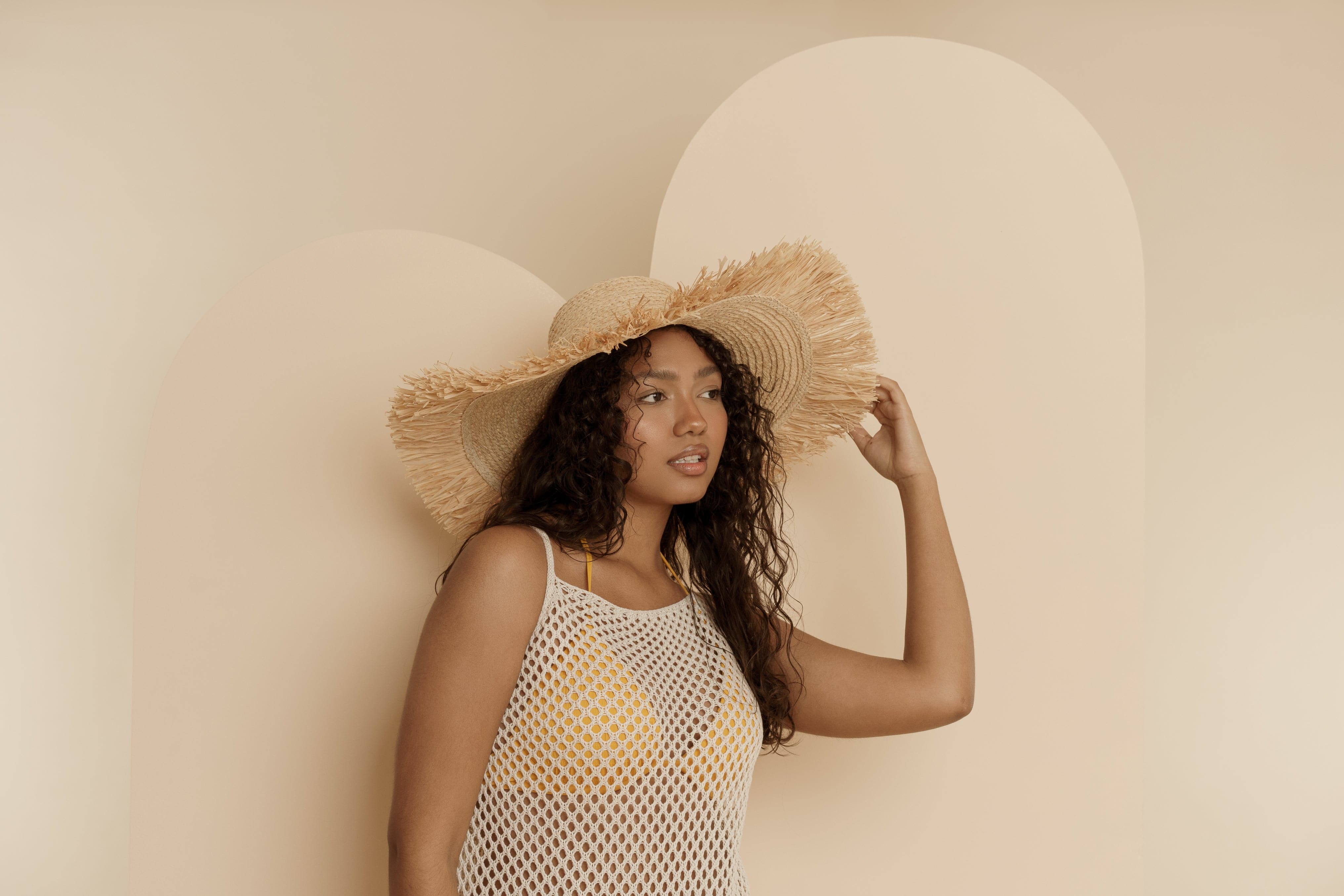 Hand-Braided Raffia Aruba Oversized Sun Hat GyalBashy