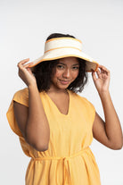 Jimani Roll Up Straw Sun Visor With Printed Binding GyalBashy