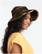 Jimani Roll Up Straw Sun Visor With Printed Binding GyalBashy