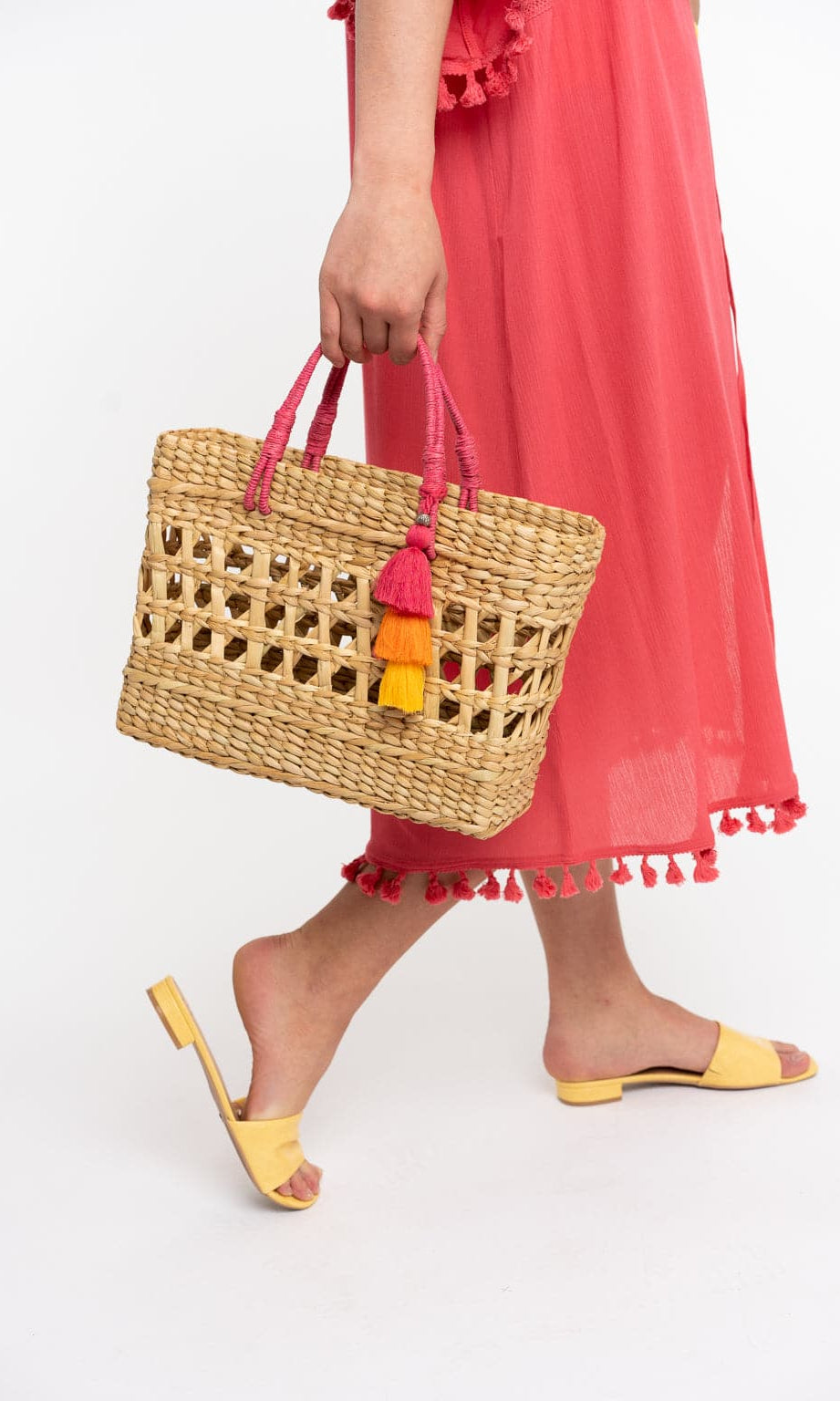 Kingston Hand Woven Rattan Tote With Jute Handles GyalBashy