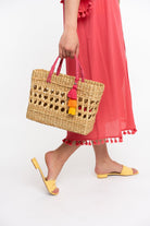 Kingston Hand Woven Rattan Tote With Jute Handles GyalBashy
