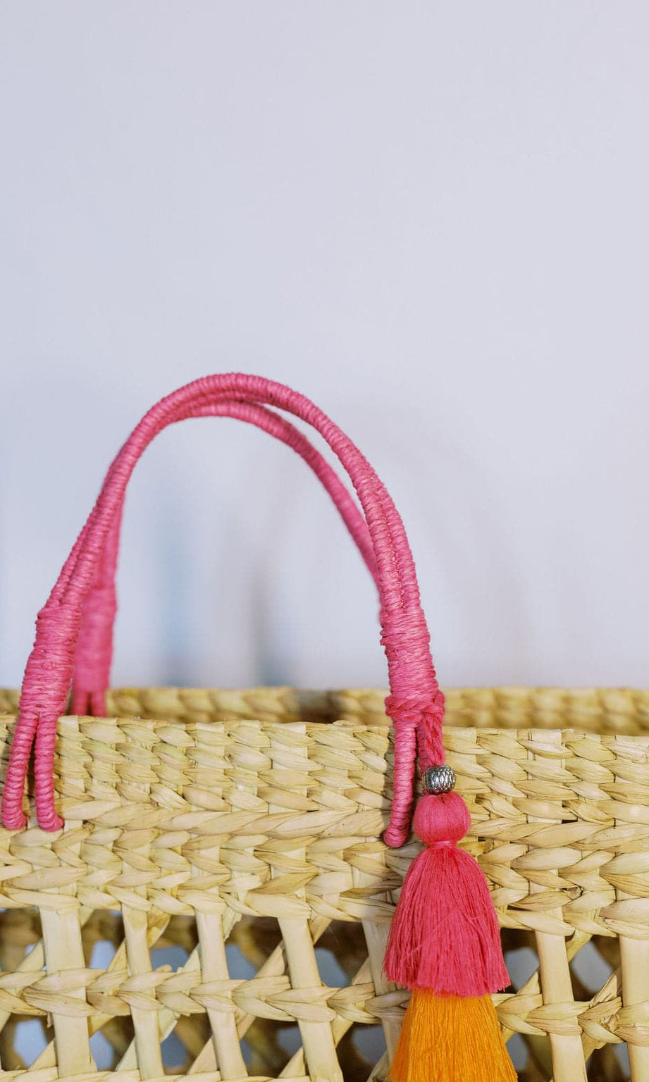 Kingston Hand Woven Rattan Tote With Jute Handles GyalBashy