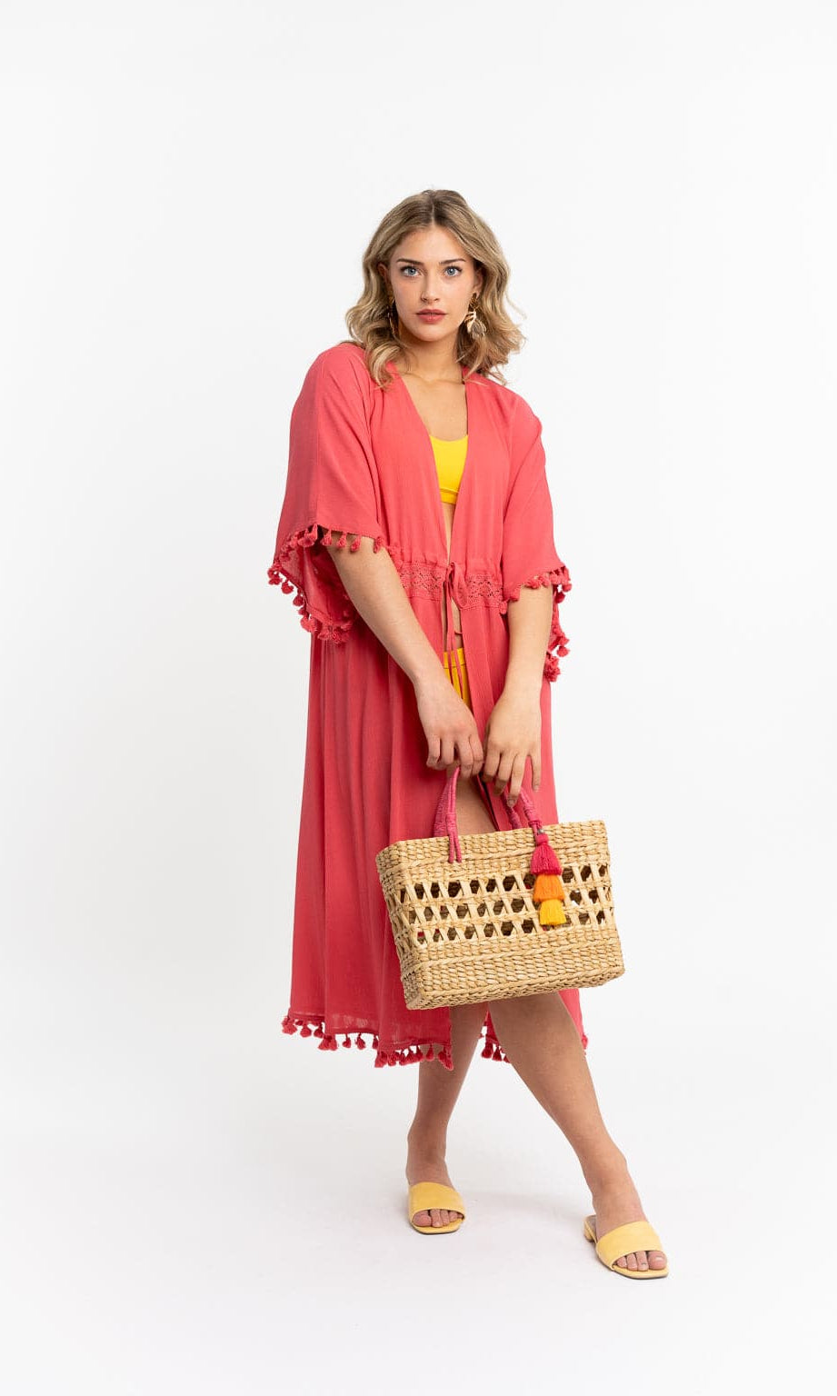 Kingston Hand Woven Rattan Tote With Jute Handles GyalBashy