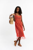 Kingston Hand Woven Rattan Tote with Genuine Leather Handles GyalBashy