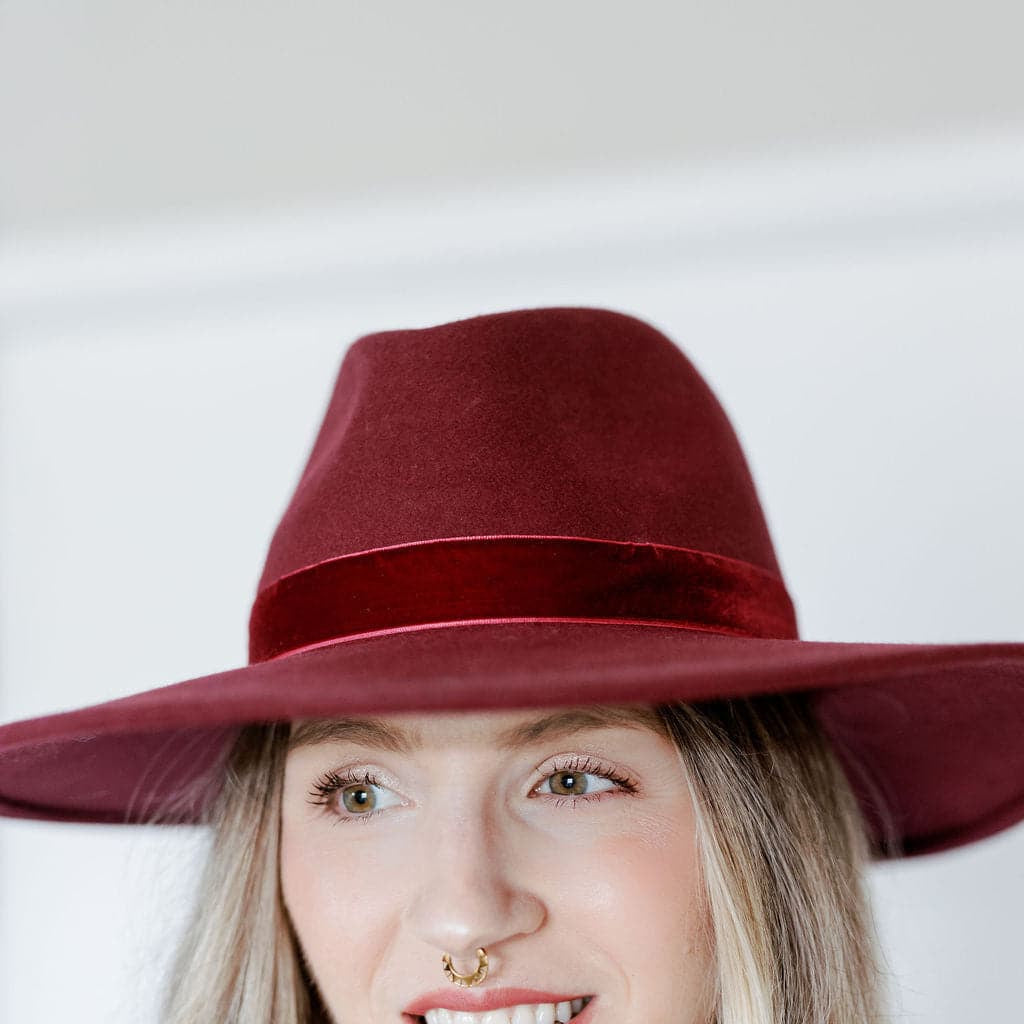 Molded Wool Fedora with Velvet Band GyalBashy