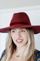 Molded Wool Fedora with Velvet Band GyalBashy