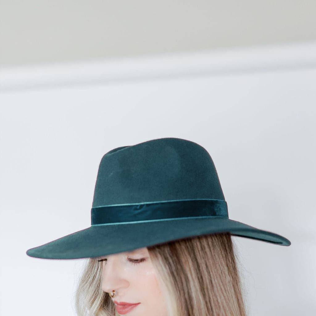 Molded Wool Fedora with Velvet Band GyalBashy