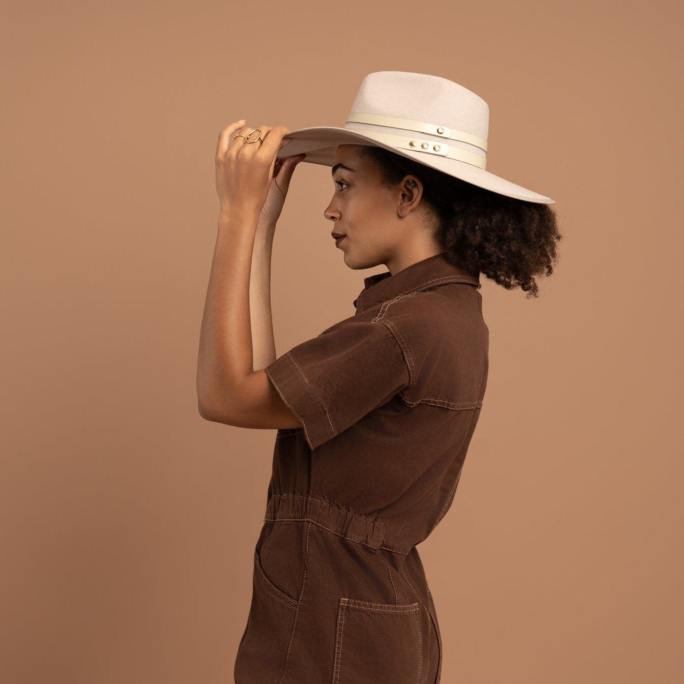 Molded Wool Rancher with Double Genuine Leather Band GyalBashy