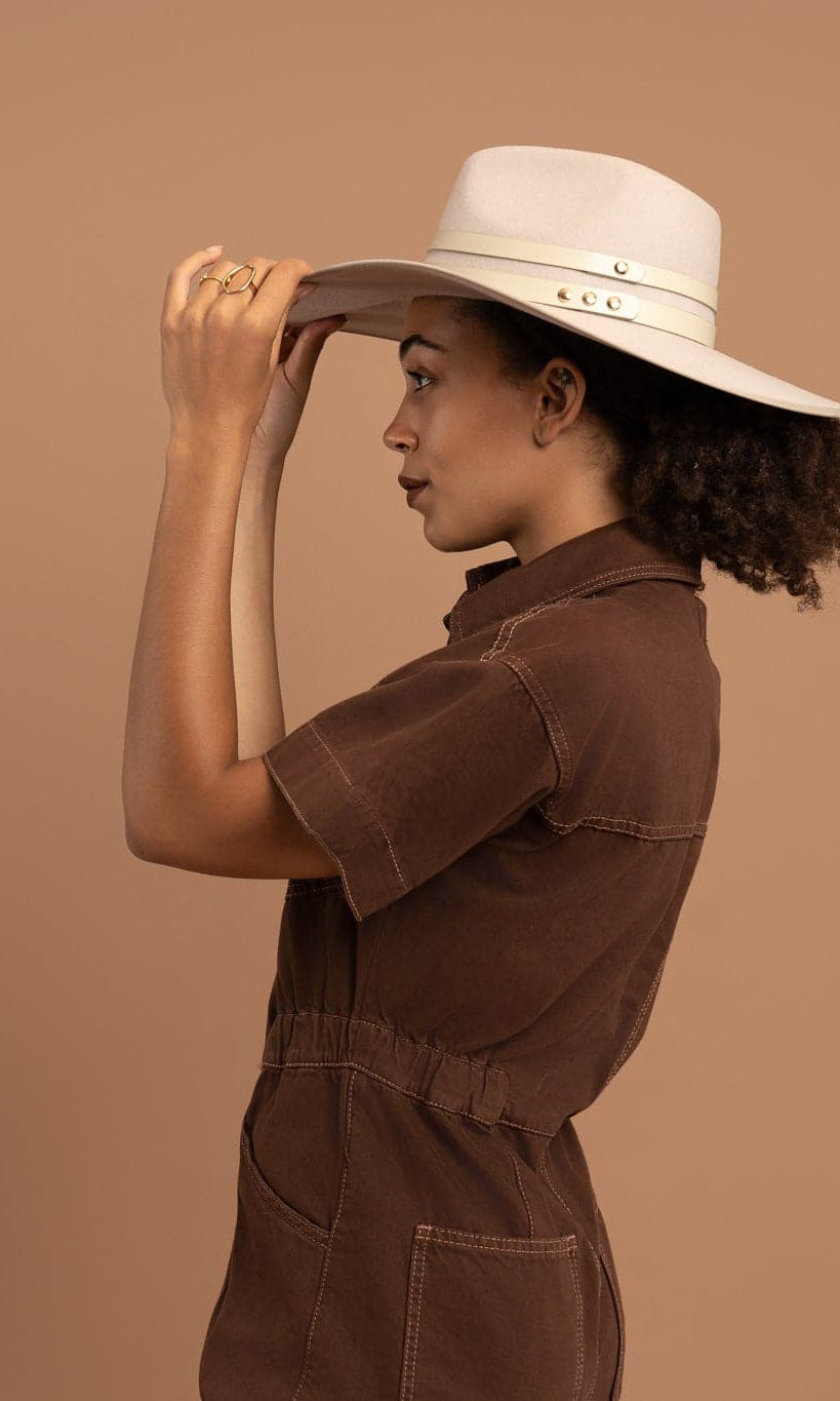 Molded Wool Rancher with Double Genuine Leather Band GyalBashy