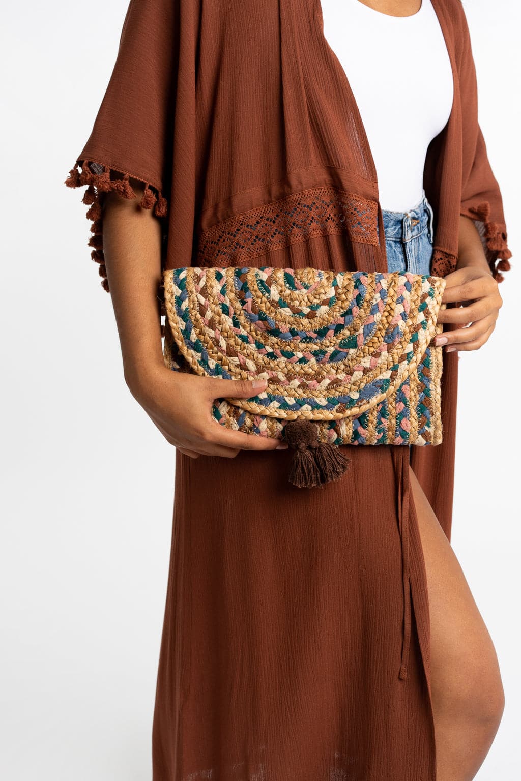Natural Jute Dominica Recycled Braided Clutch GyalBashy