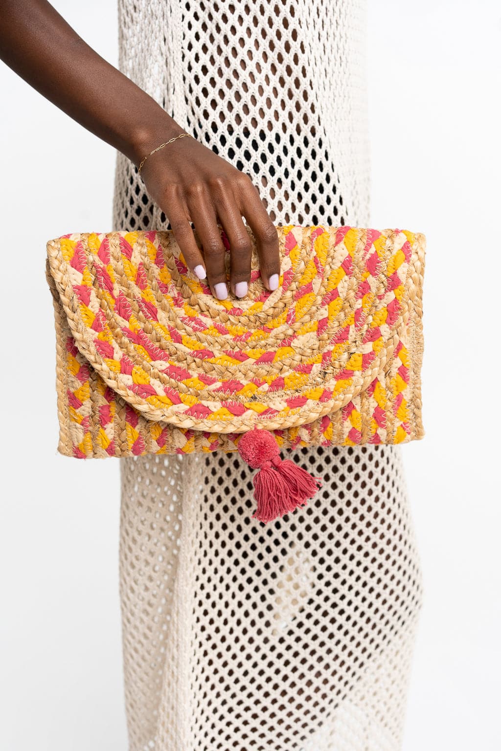 Natural Jute Dominica Recycled Braided Clutch GyalBashy