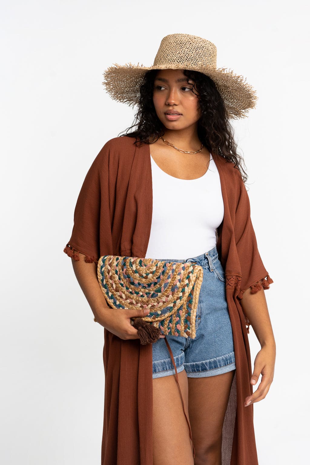 Natural Jute Dominica Recycled Braided Clutch GyalBashy