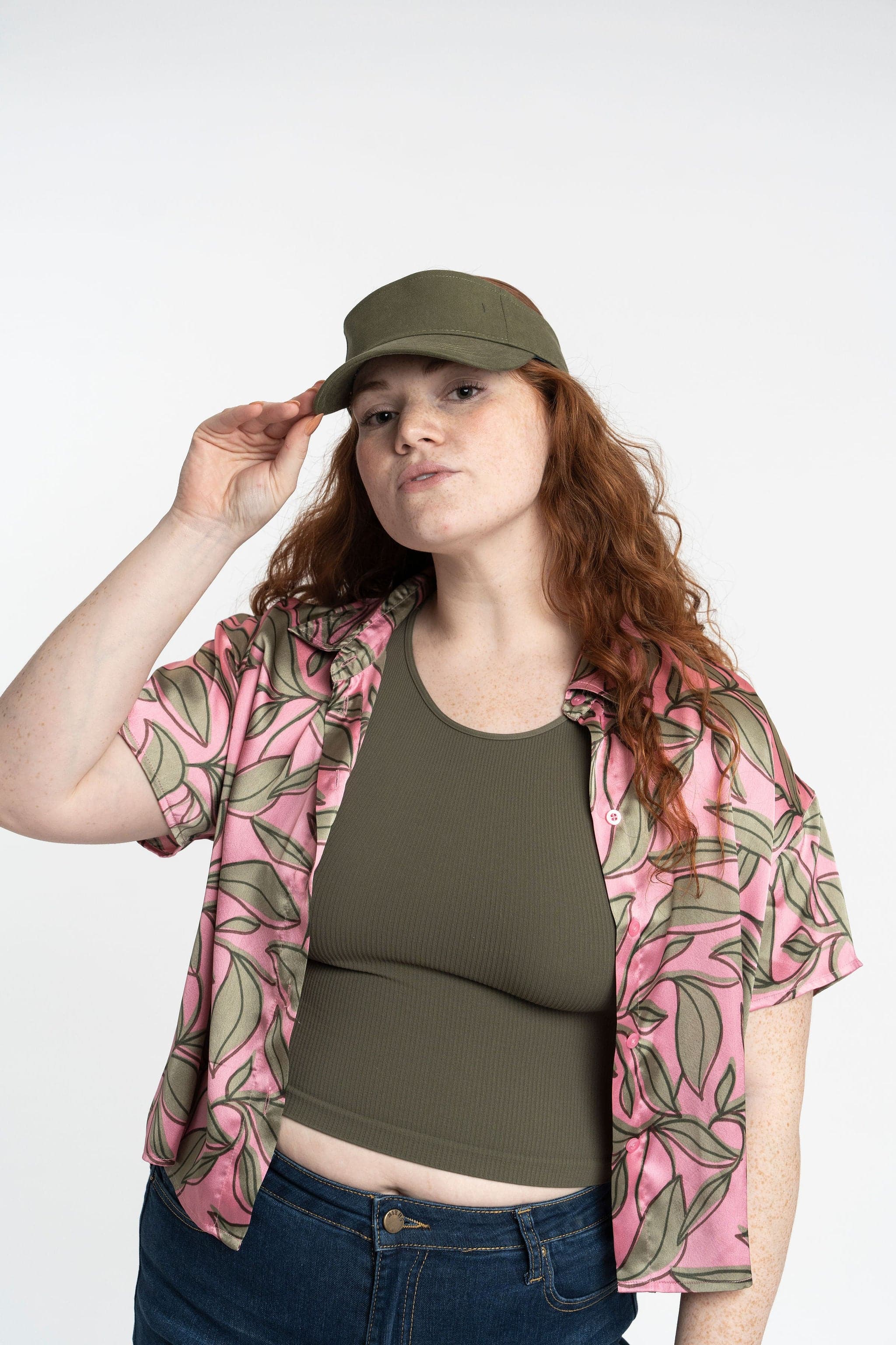 Organic Cotton Twill Sun Visor With Printed Back Strap GyalBashy