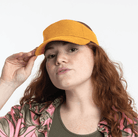 Organic Cotton Twill Sun Visor With Printed Back Strap GyalBashy