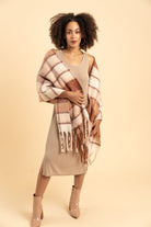 Recycled Multi Check Scarf With Fringe GyalBashy