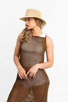 Recycled Polyester Bambarra Crochet Coverup With Tassels GyalBashy
