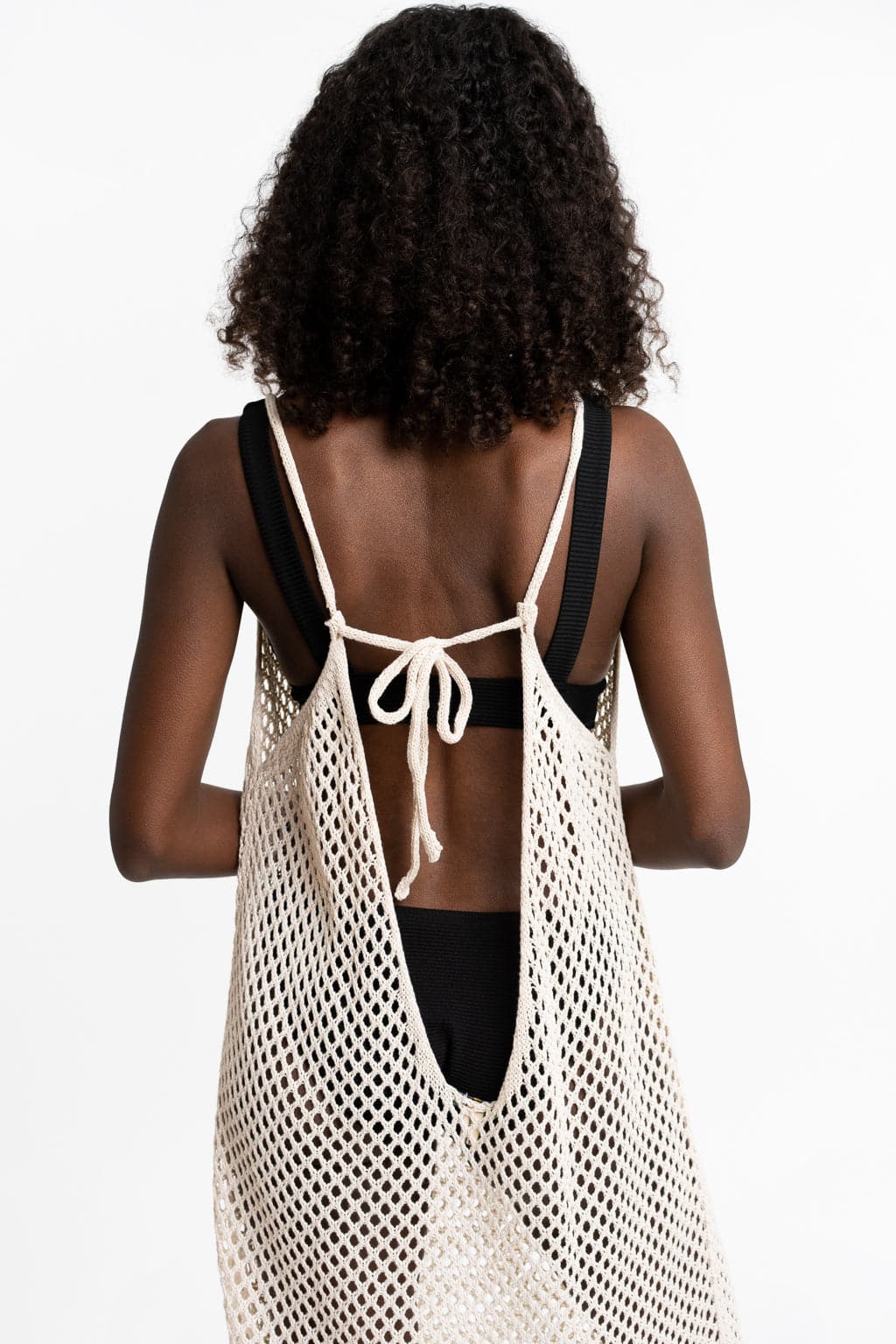 Recycled Polyester Bambarra Crochet Coverup With Tassels GyalBashy