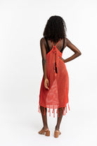 Recycled Polyester Bambarra Crochet Coverup With Tassels GyalBashy