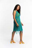 Recycled Polyester Bambarra Crochet Coverup With Tassels GyalBashy