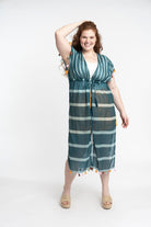 Recycled Polyester Luana Striped Maxi Cover Up With Tassels GyalBashy