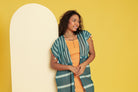 Recycled Polyester Luana Striped Maxi Cover Up With Tassels GyalBashy