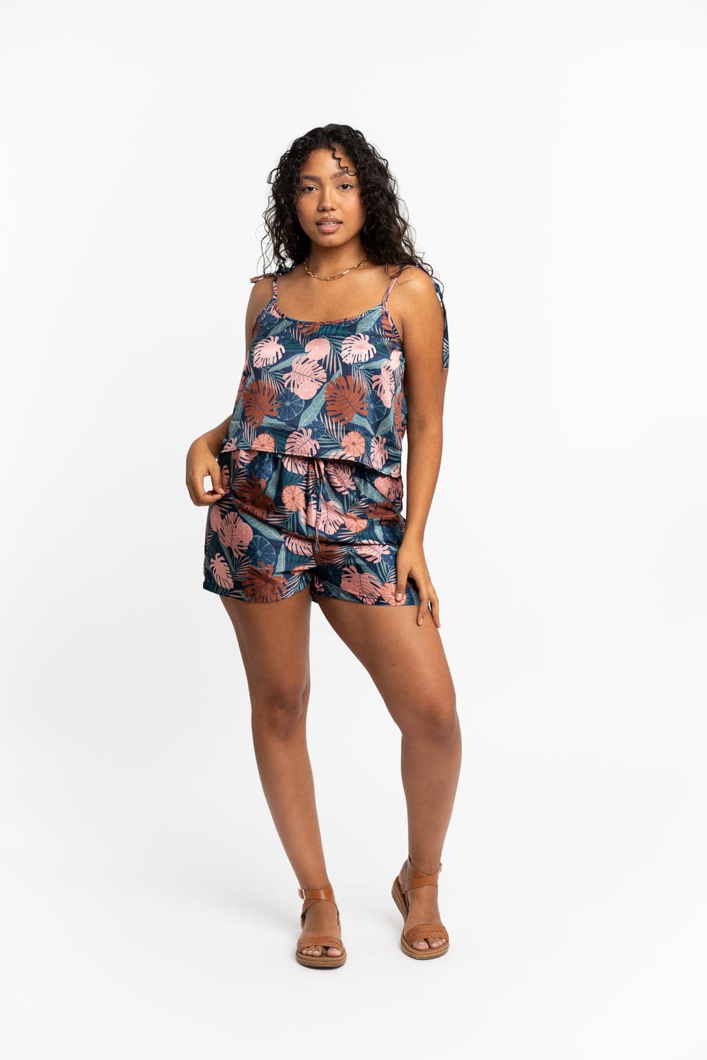 Recycled Polyester Lucia Silky Printed Lounge Shorts GyalBashy