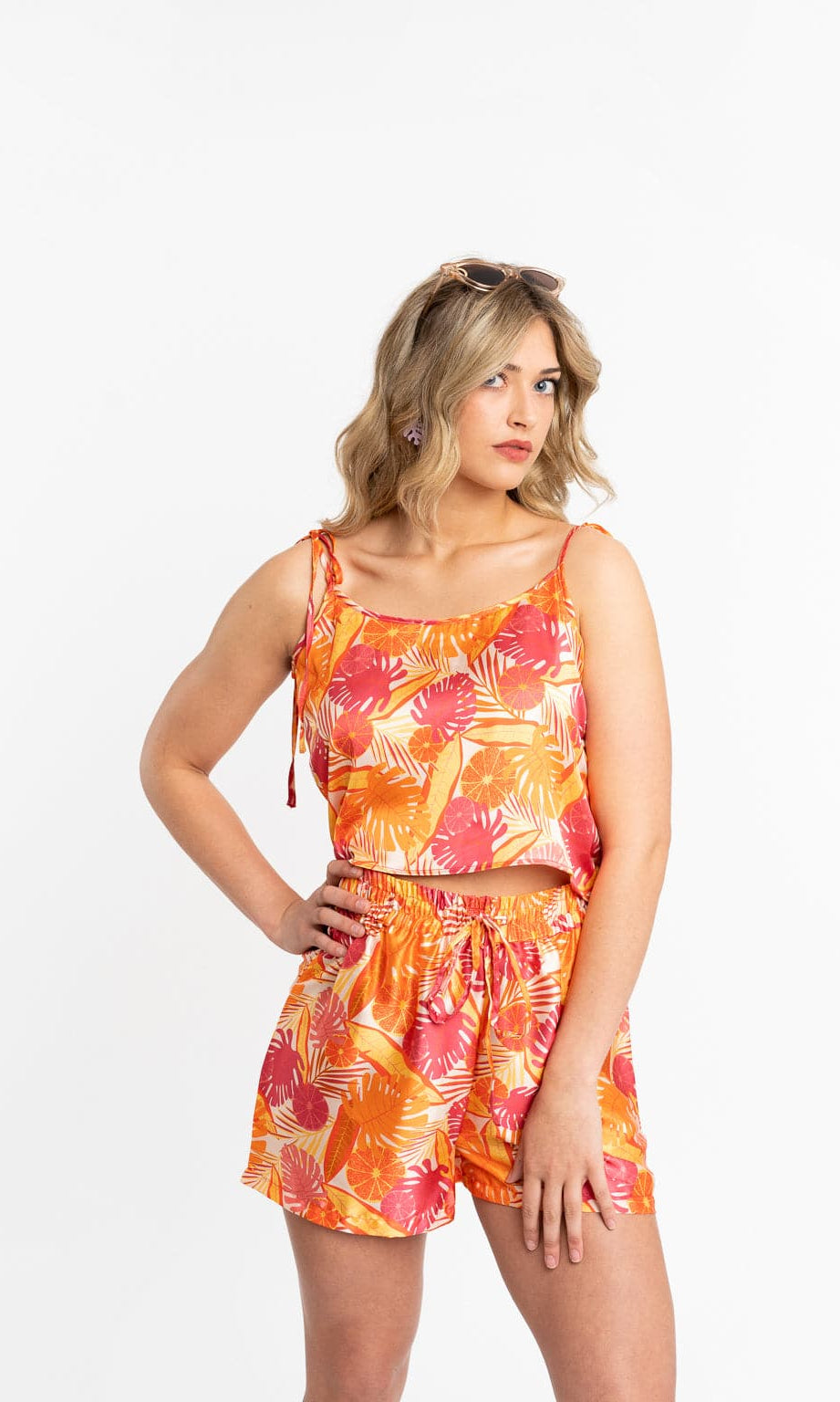 Recycled Polyester Lucia Silky Printed Lounge Shorts GyalBashy