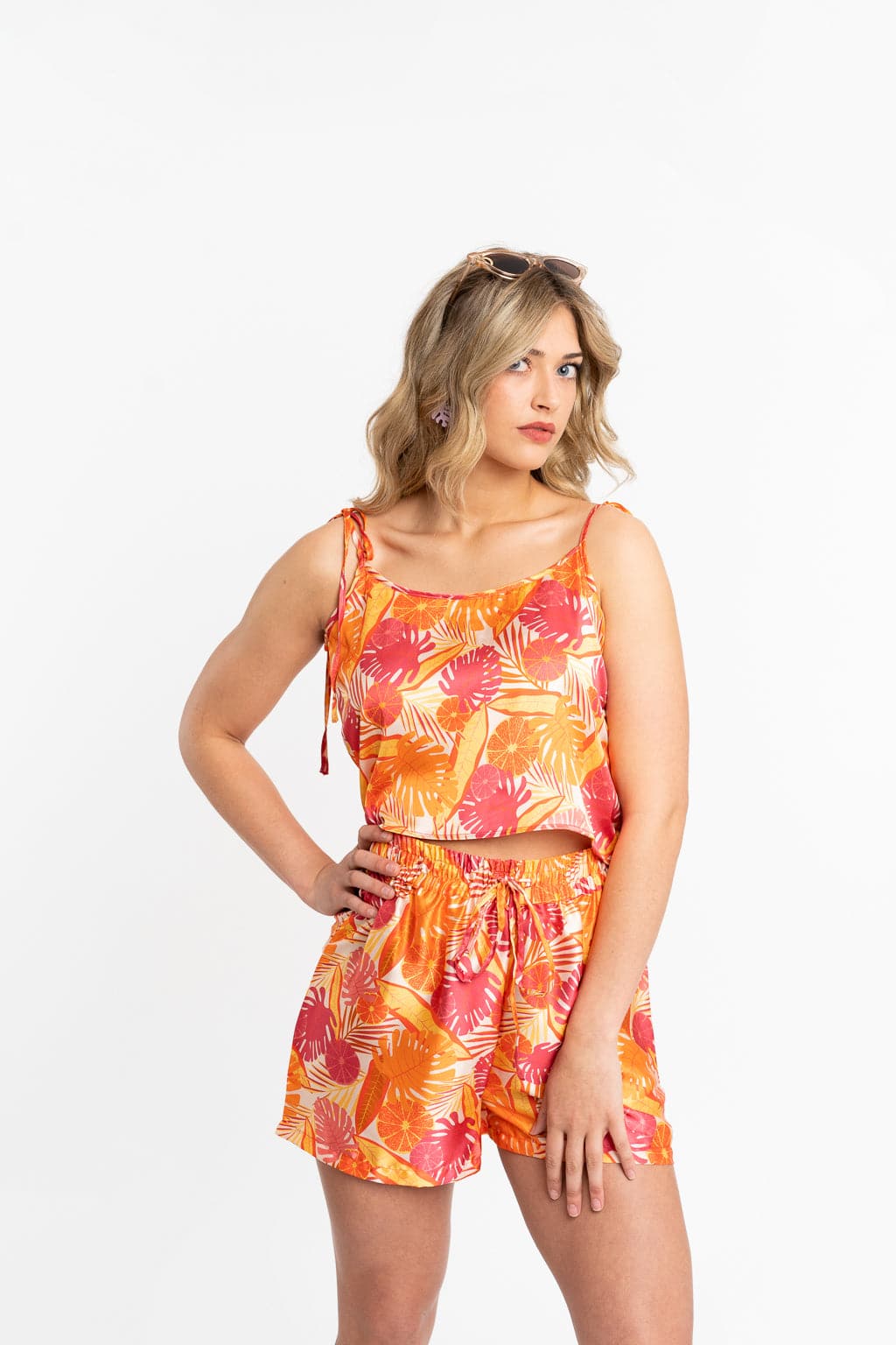 Recycled Polyester Lucia Silky Printed Lounge Shorts GyalBashy
