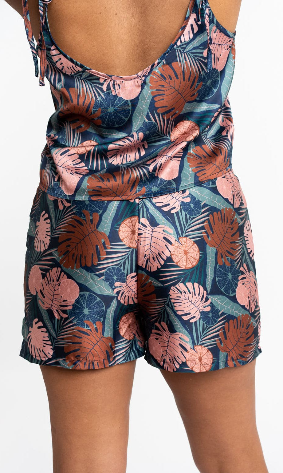 Recycled Polyester Lucia Silky Printed Lounge Shorts GyalBashy